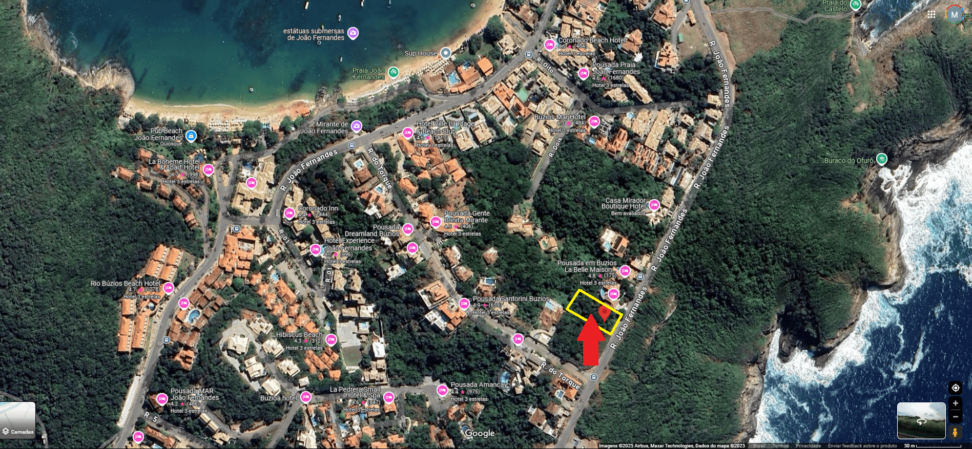 terreno lote na praia da joão fernandes em armação dos búzios