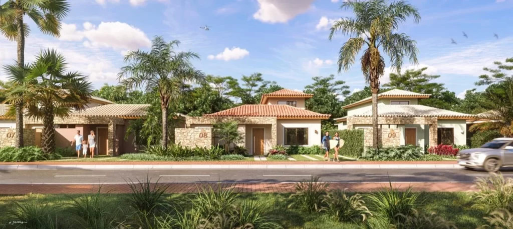 Arandu Aretê Búzios Terrenos à Venda fachada das casas